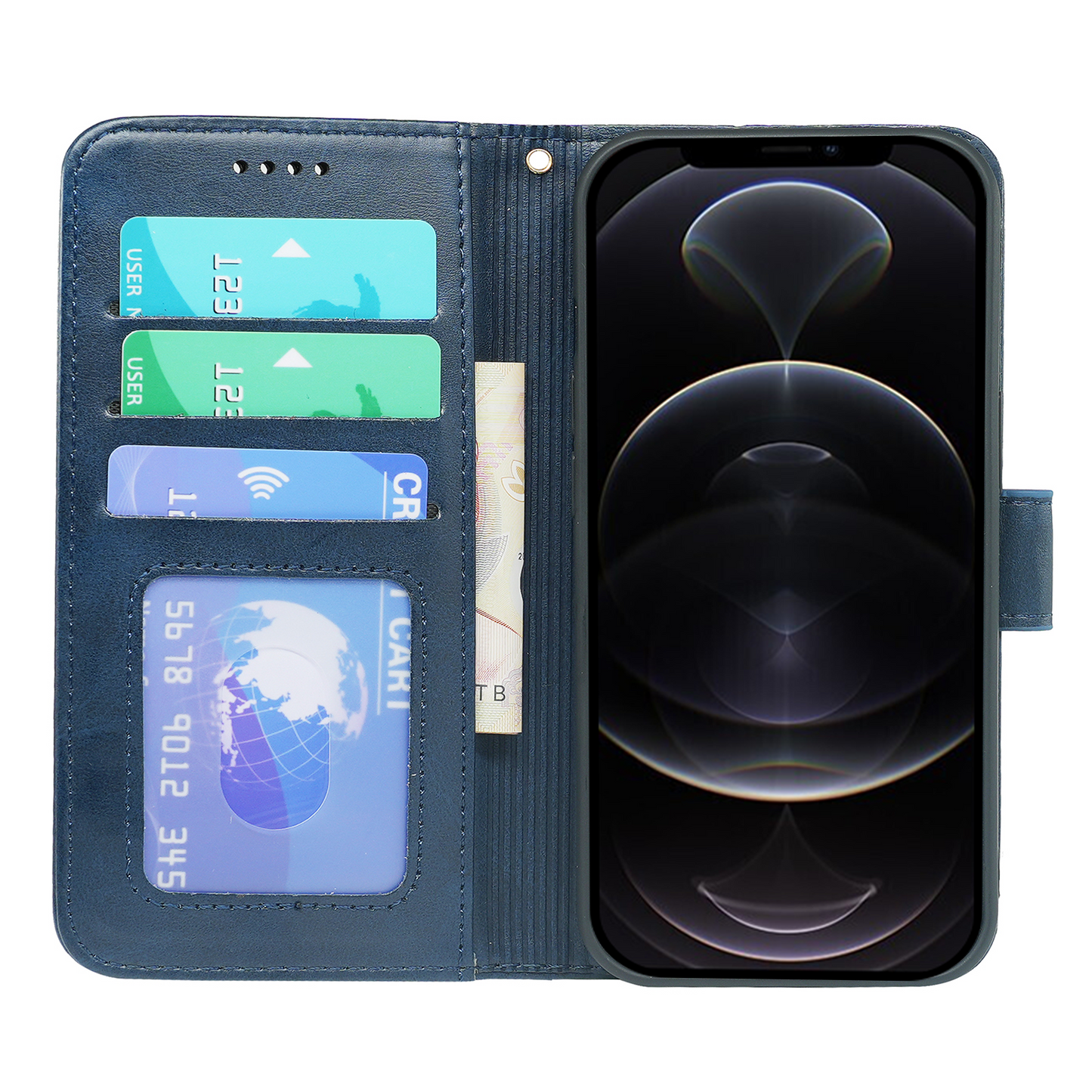 iPhone 16 Series Book Flip Case Leather Wallet