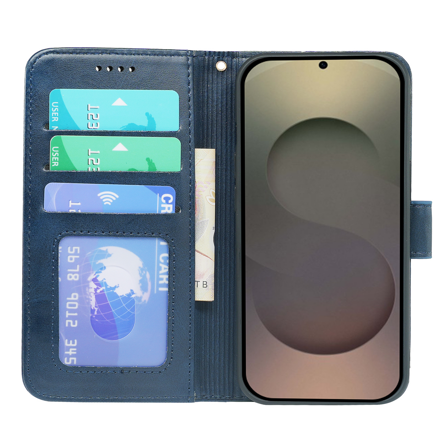 Samsung Galaxy S25 Series Book Flip Case Leather Wallet