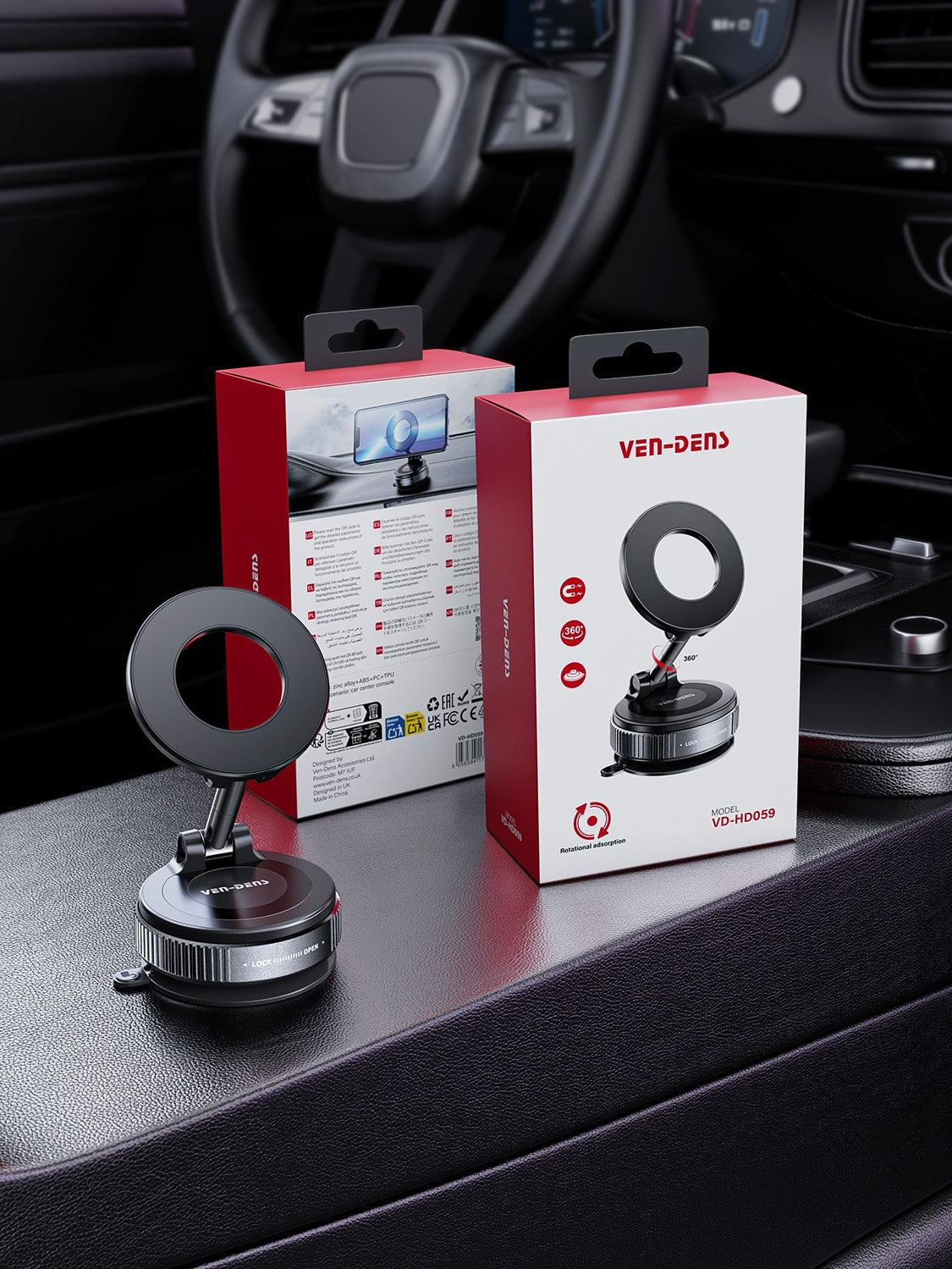 MagLock 360° Premium Magnetic Car Holder VD-HD059