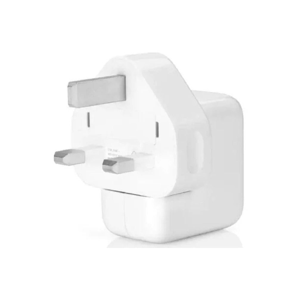 Compact Apple 10W USB-A adapter in hand