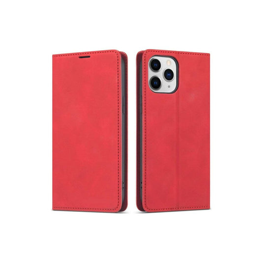iphone 15 plus pro max leather wallet case red