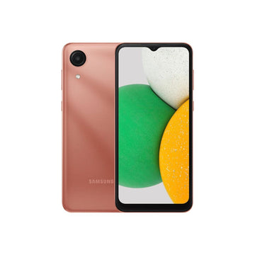 Samsung Galaxy A03 Core in Bronze, front view showing 6.5-inch HD+ display