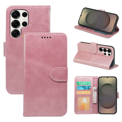 Samsung Galaxy S25 Series Book Flip Case Leather Wallet