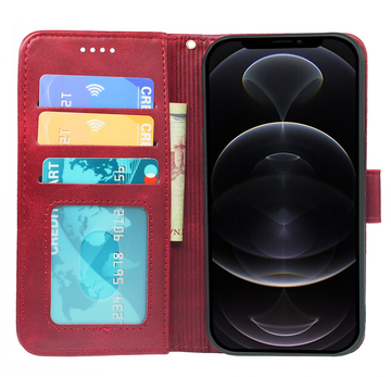 iPhone 12 Series Book Flip Leather Wallet Case with Card Holder