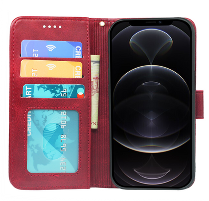 iPhone 14 Series Book Flip Case Leather Wallet
