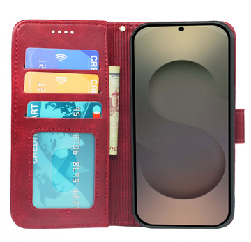 Samsung Galaxy S25 / Plus / Ultra Book Flip Case Leather Wallet
