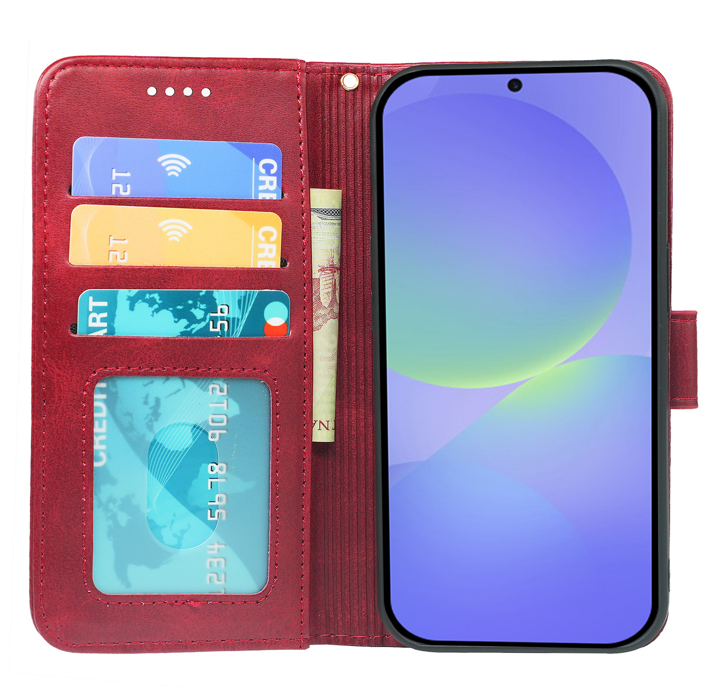 Samsung Galaxy A36/A56 Book Flip Case Leather Wallet