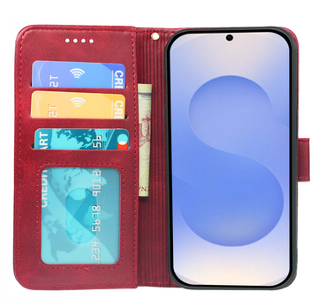 Samsung Galaxy S25 / Plus / Ultra Book Flip Case Leather Wallet