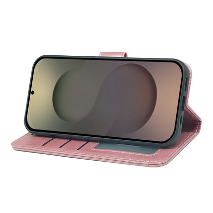 Samsung Galaxy S25 Series Book Flip Case Leather Wallet