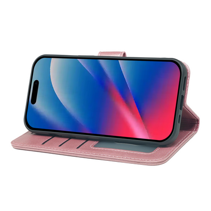 iPhone 17 Series Book Flip Case Leather Wallet