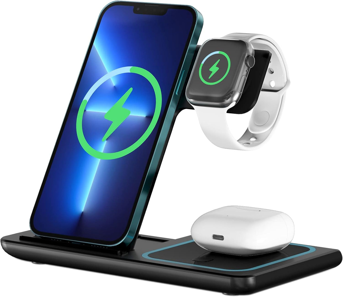 3-in-1 Wireless Charging Station – Fast, Efficient & Multi-Device Compatible