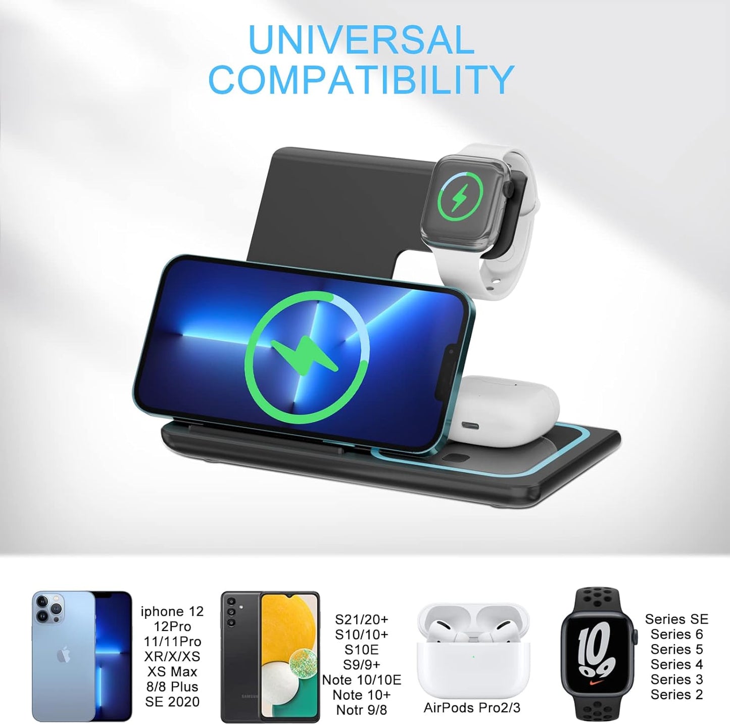 3-in-1 Wireless Charging Station – Fast, Efficient & Multi-Device Compatible