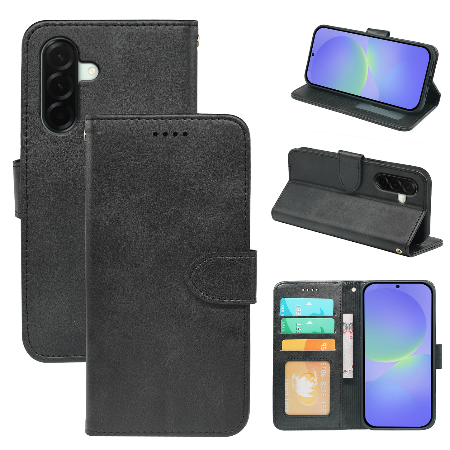 Samsung Galaxy A36/A56 Book Flip Case Leather Wallet