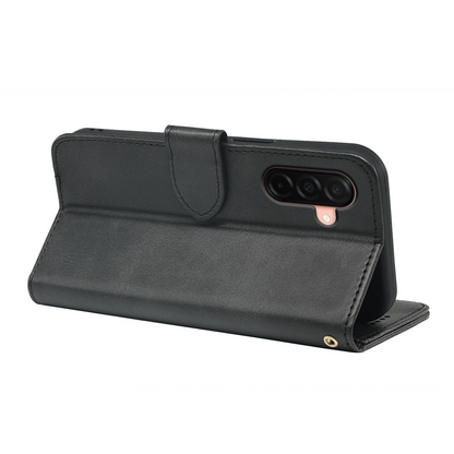 Samsung Galaxy S25 FE Book Flip Case Black Leather Wallet