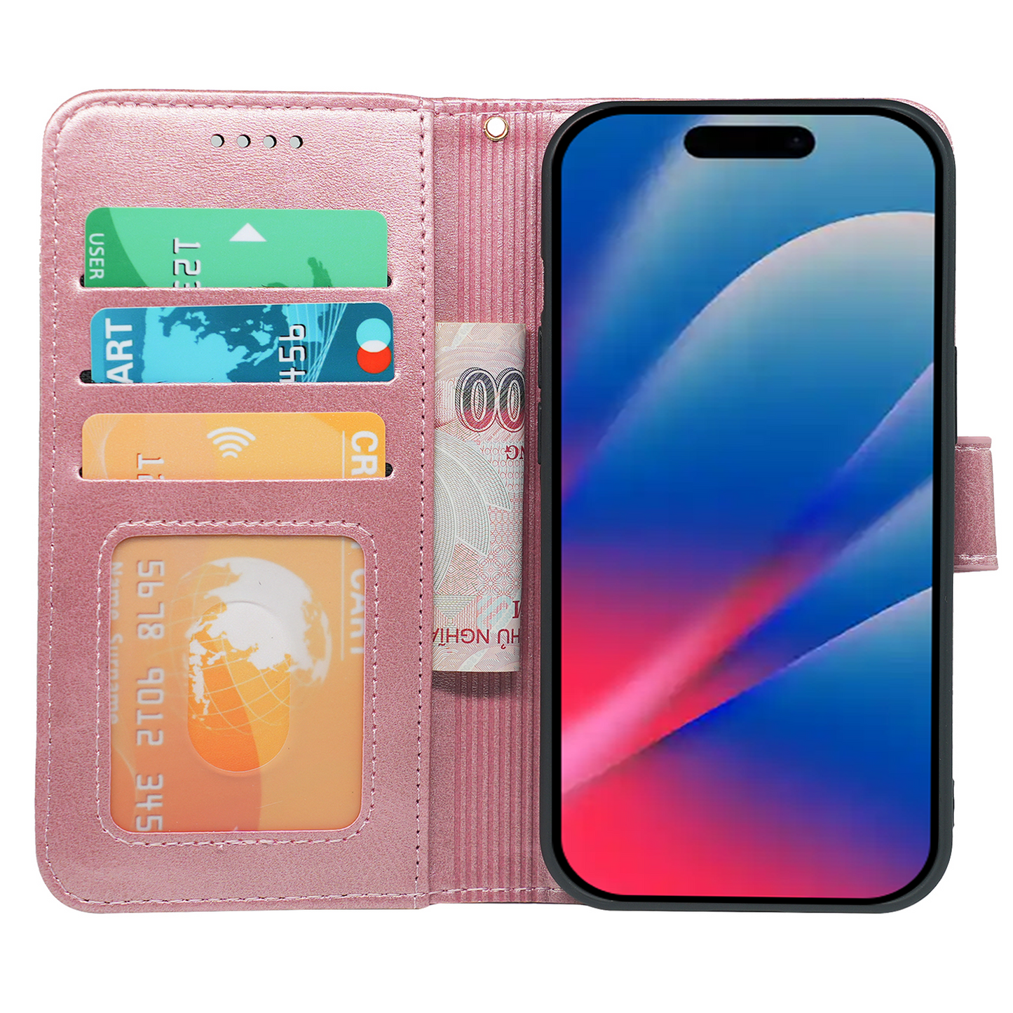 iPhone 17 Series Book Flip Case Leather Wallet