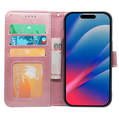 iPhone 17 Series Book Flip Case Leather Wallet