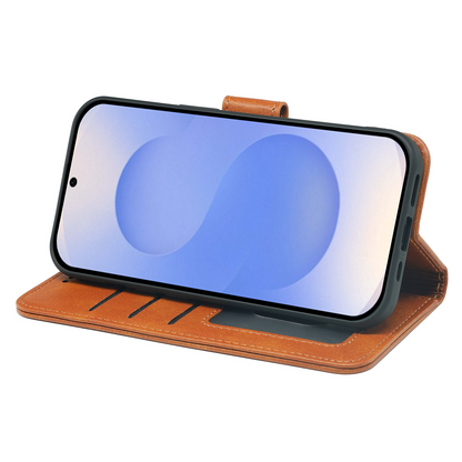 Samsung Galaxy S25 Series Book Flip Case Leather Wallet