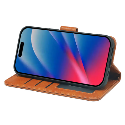 iPhone 17 Series Book Flip Case Leather Wallet