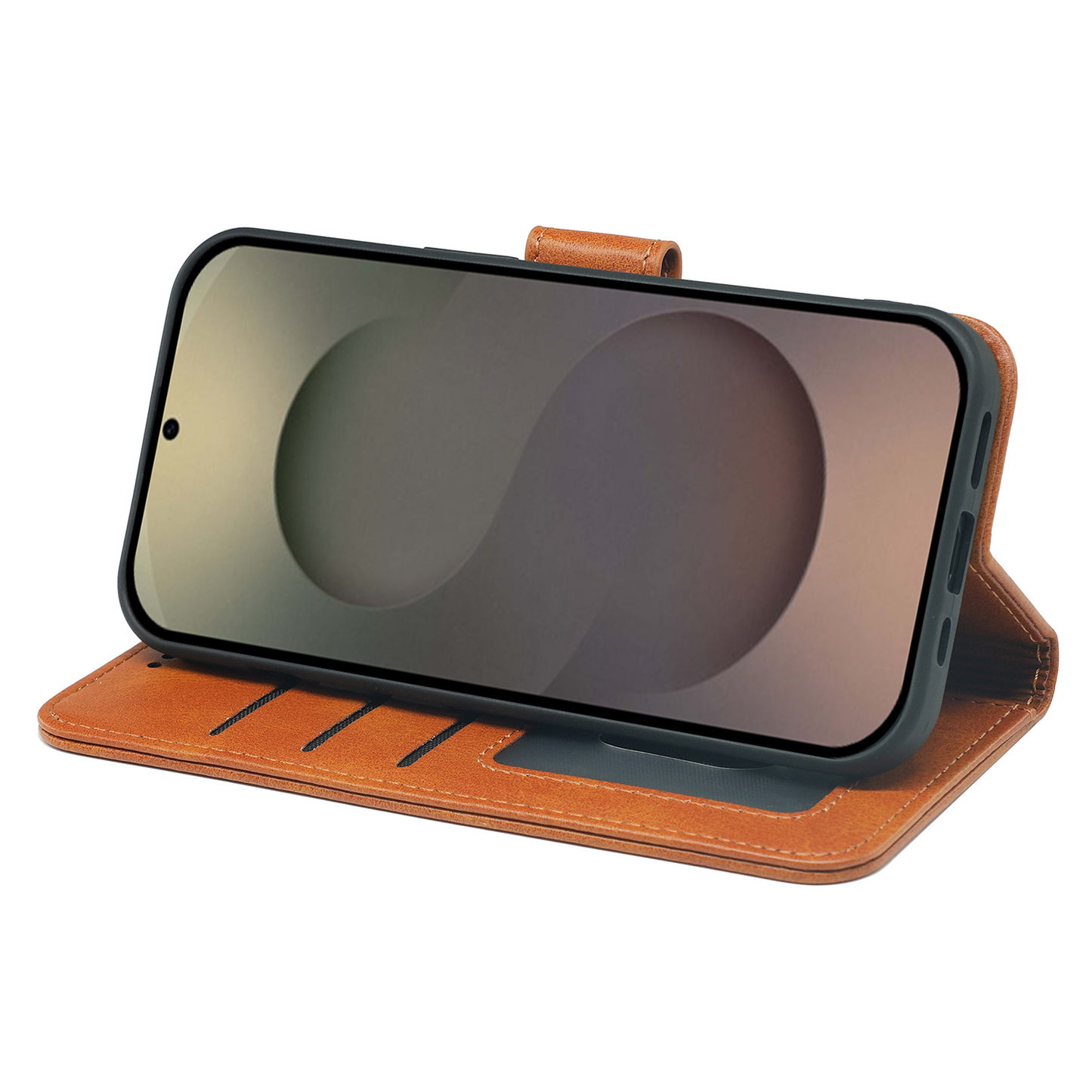 Samsung Galaxy S25 Series Book Flip Case Leather Wallet