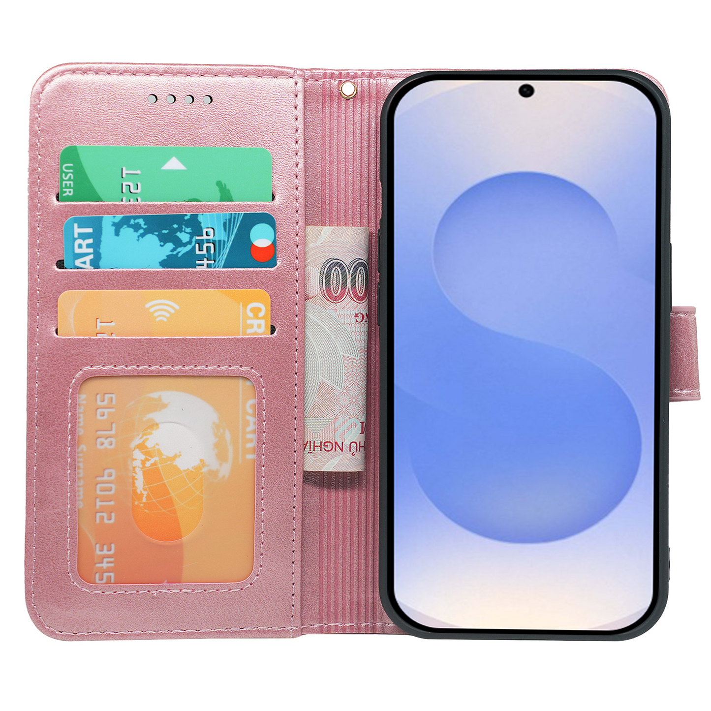 Samsung Galaxy S25 Series Book Flip Case Leather Wallet