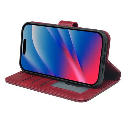 iPhone 17 Series Book Flip Case Leather Wallet