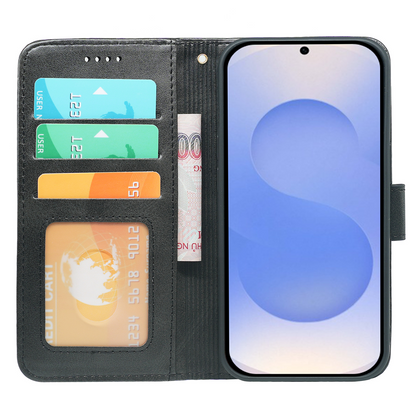 Samsung Galaxy S25 Series Book Flip Case Leather Wallet