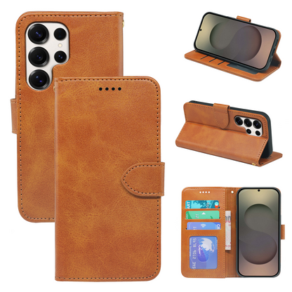 Samsung Galaxy S25 Series Book Flip Case Leather Wallet
