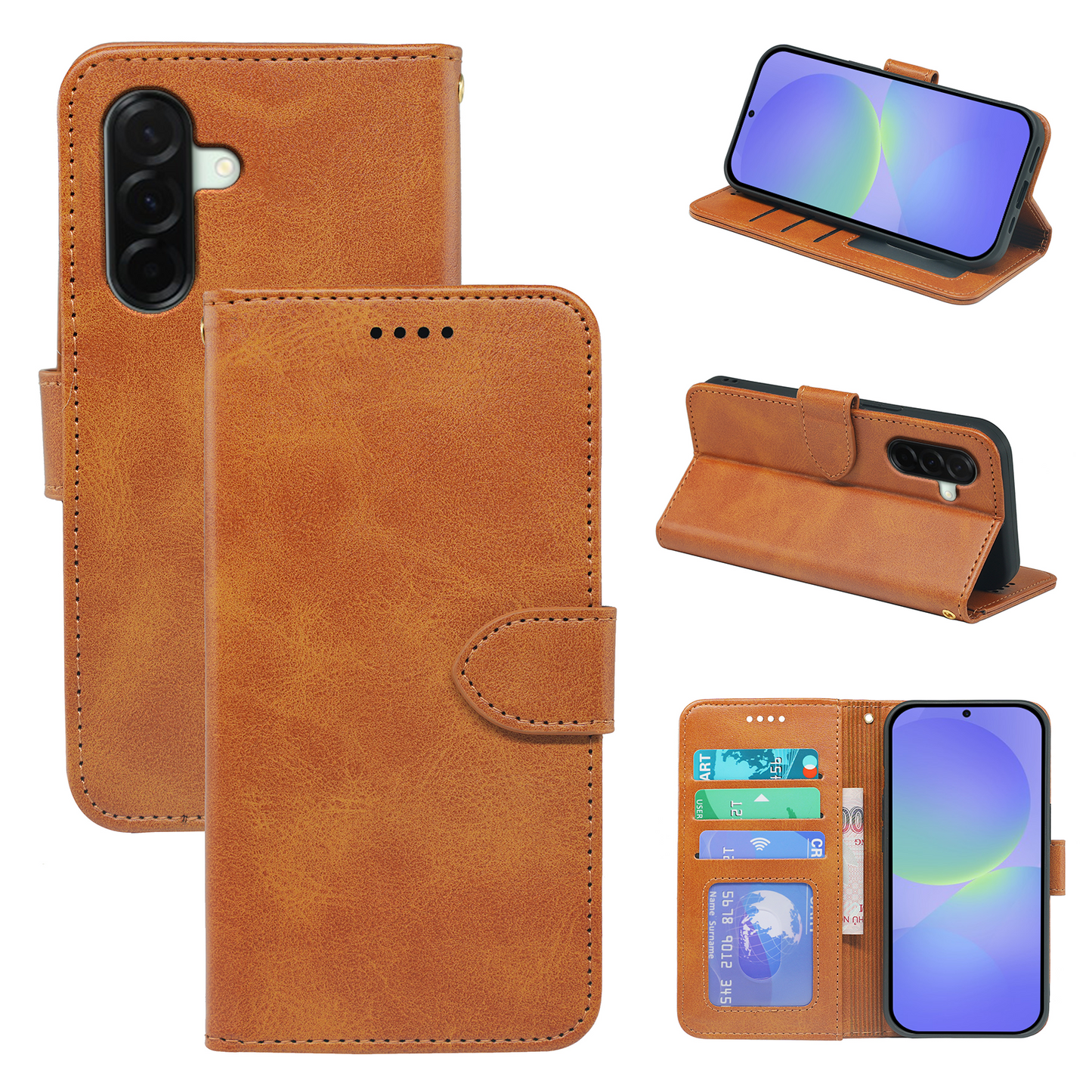 Samsung Galaxy A36/A56 Book Flip Case Leather Wallet