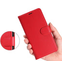 Samsung Galaxy A25 Book Flip Case Red Leather Wallet