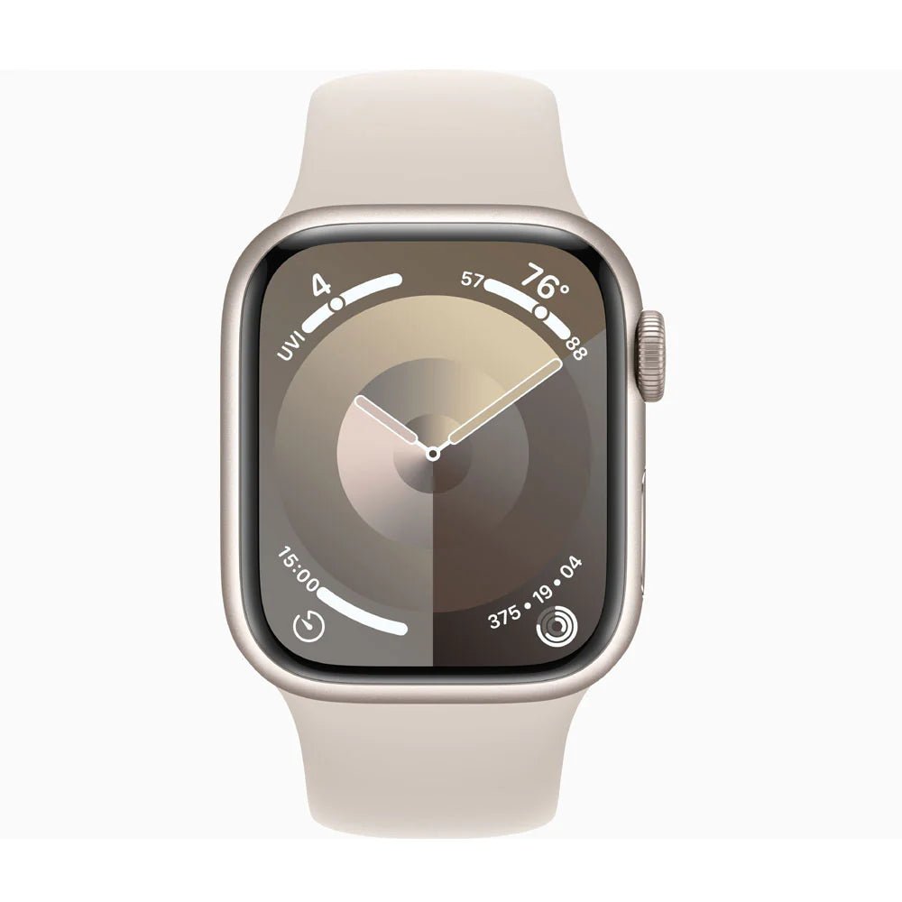 Apple Watch Series 9 Starlight Aluminum 41mm front view