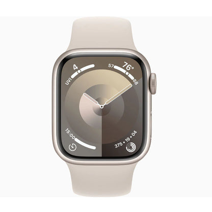 Apple Watch Series 9 Starlight Aluminum 41mm front view