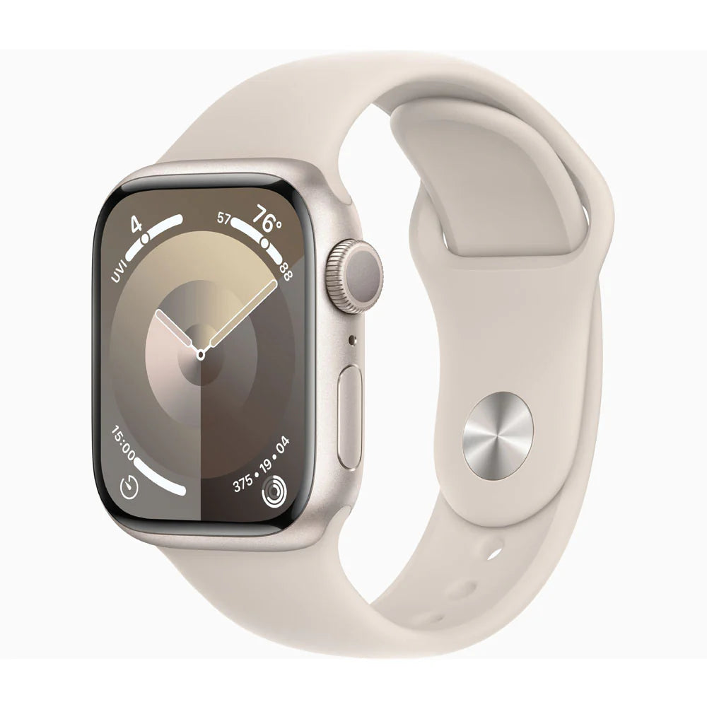 Apple Watch Series 9 Starlight Aluminum 41mm front view
