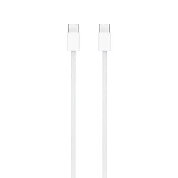 Durable 1 m USB-C to USB-C cable plugged into MacBook