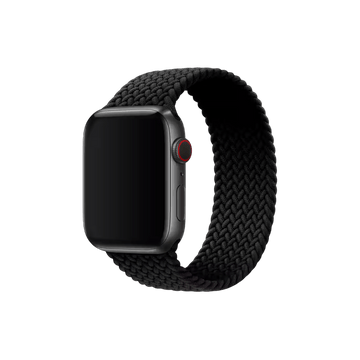 Apple Watch braided solo loop band black on wrist