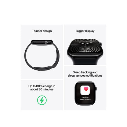 Apple Watch Series 10 - Grade B, Jet Black Aluminium, 46MM