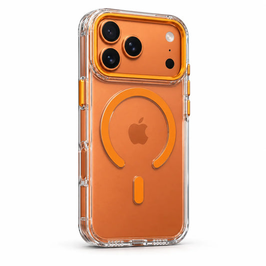 iPhone MagSafe Case with Orange Camera Frame