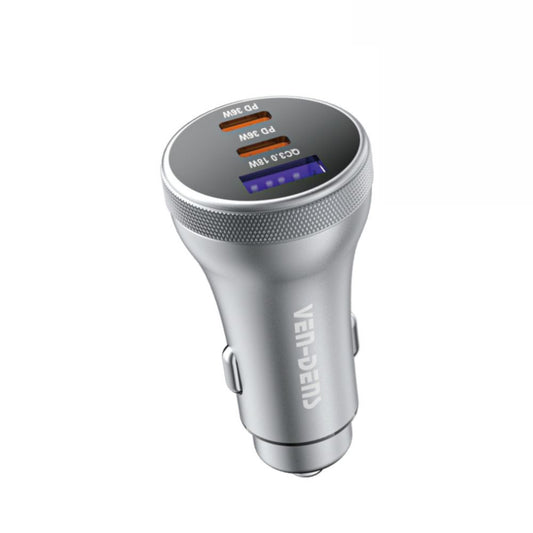 Dual USB C + USB A 3 Port 90W Fast in Car Charger VD-CC012