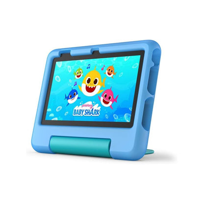 Amazon Fire 7 Kids Tablet with blue kid-proof case