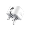 Foldable Dual Port USB A + C Plug Adaptor Charger (SP-TC77AC)