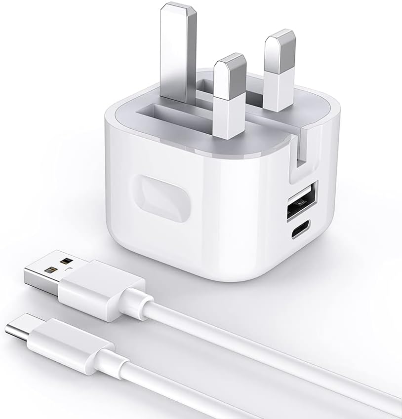 20W Foldable Dual USB-A & USB-C Fast Charger Adapter