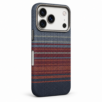 Gradient Stripe Woven Fabric Case for iPhone 17 & 18 Series