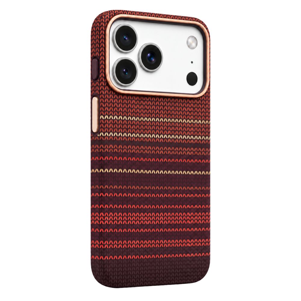 Gradient Stripe Woven Fabric Case for iPhone 17 & 18 Series