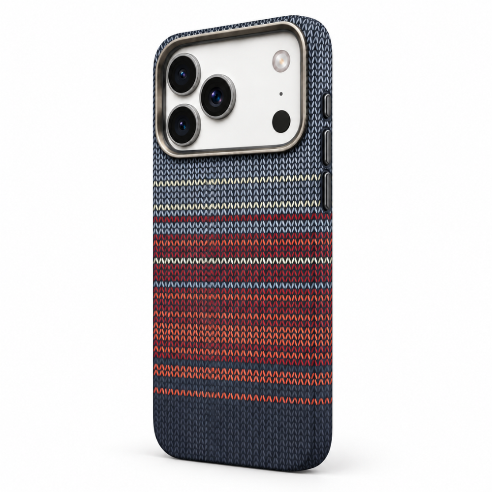 Gradient Stripe Woven Fabric Case for iPhone 17 & 18 Series