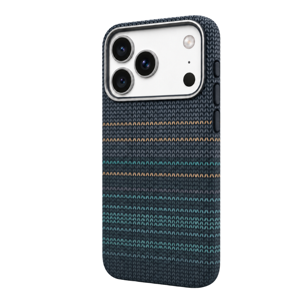 Gradient Stripe Woven Fabric Case for iPhone 17 & 18 Series