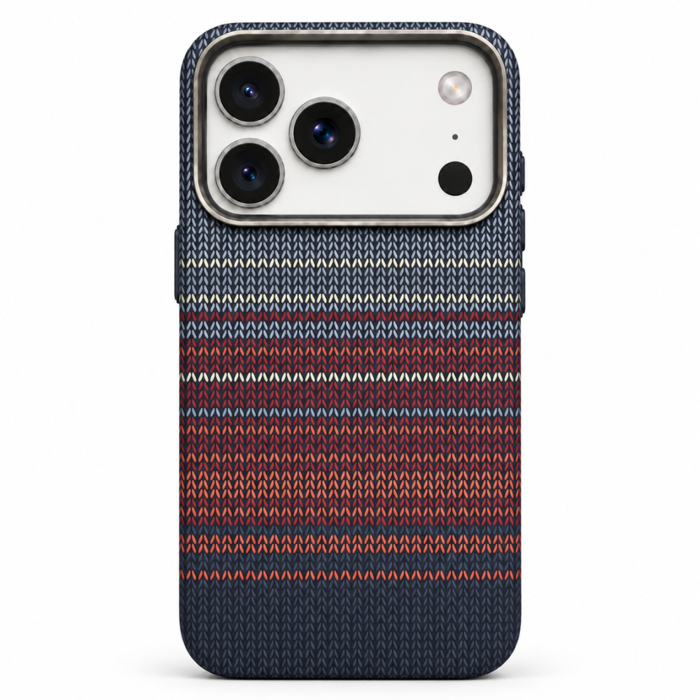 Gradient Stripe Woven Fabric Case for iPhone 17 & 18 Series