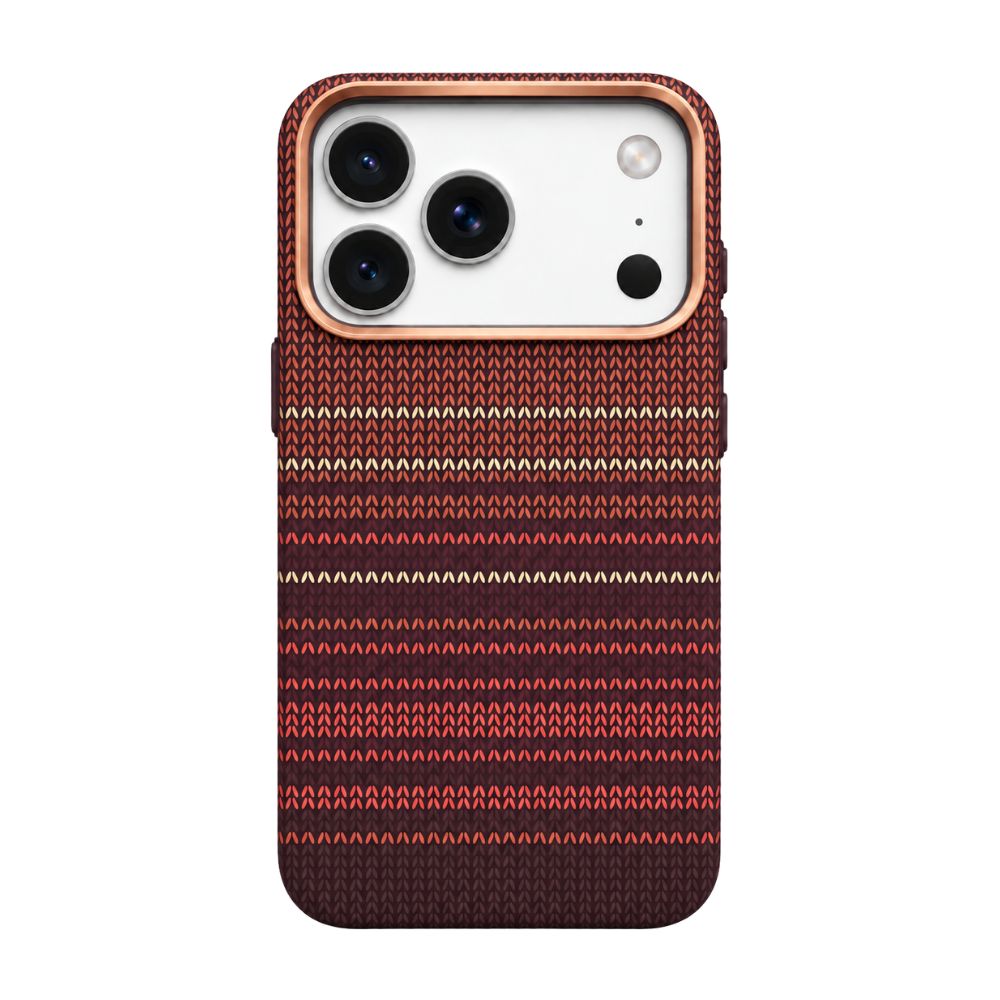 Gradient Stripe Woven Fabric Case for iPhone 17 & 18 Series