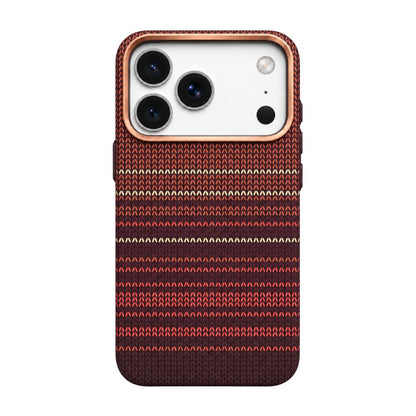 Gradient Stripe Woven Fabric Case for iPhone 17 & 18 Series