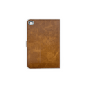 iPad 12.9 2022 Book Flip Case Brown Leather Wallet with Magnetic Closure