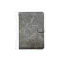 iPad 12.9 2022 Book Flip Case Grey Leather Wallet with Magnetic Closure