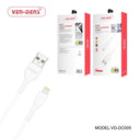 USB A to Lightning 1M Fast Charging Data Cable VD-DCD03-1M